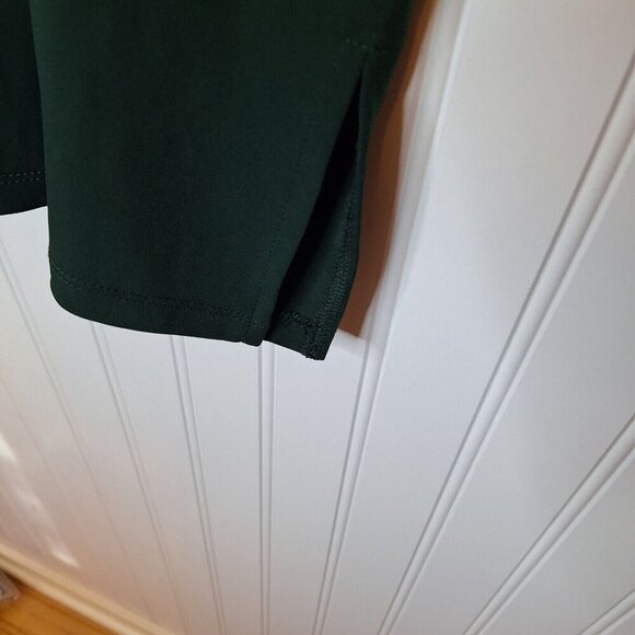 Premise Womens Tunic Top Size 1X Green Long Sleeve Studded‎ Zipper Front Stretch - Picture 6 of 13